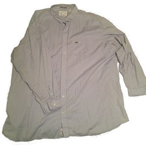 Lacoste Blue Checkered Button Down